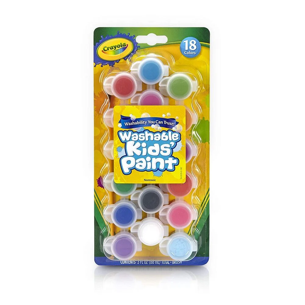 Crayola Washable Kids Paint Pots - Set of 18