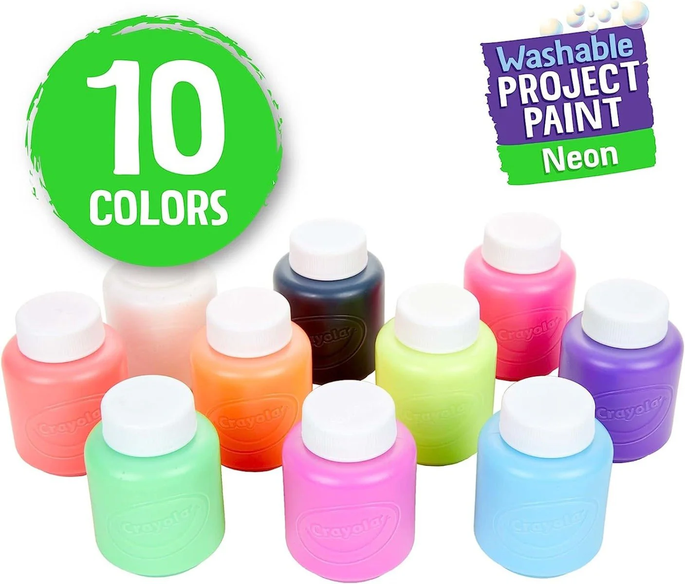 Crayola Washable Neon Paint Set 54-2390 - Image 3