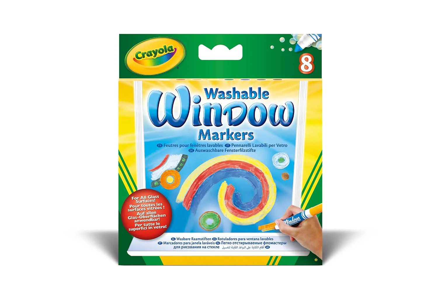 Crayola Washable Window Markers 8ct 58-8165 - Image 2