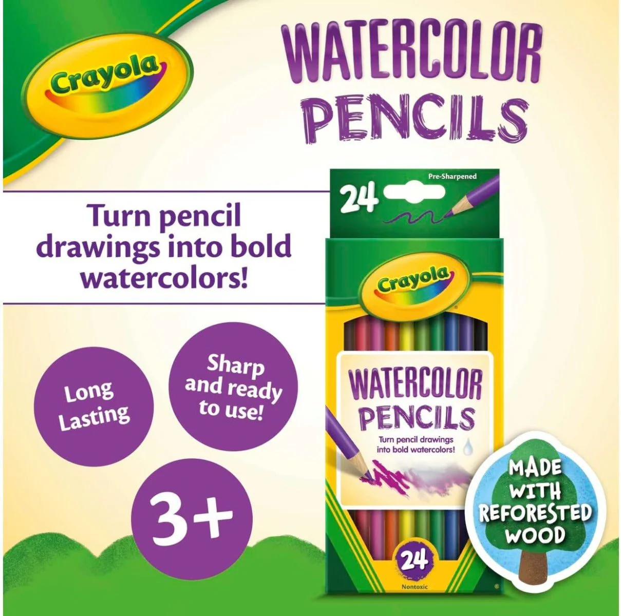Crayola Watercolor Pencils 24ct 68-4304 - Image 4