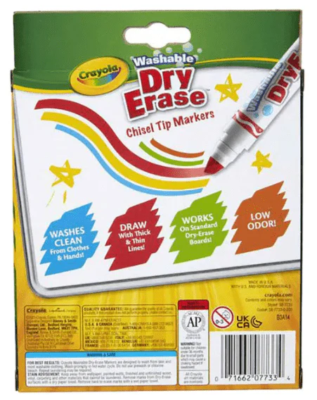 Crayola Wedge Tip Dry-Erase Washable Markers 10ct CY58-7733 - Image 3