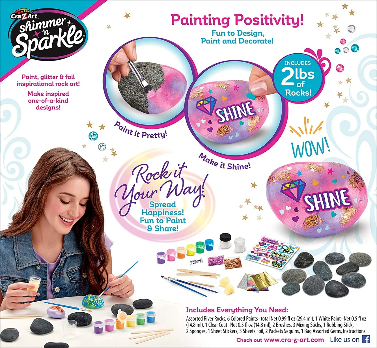 CraZart Shimmer And Sparkle Rock Art 65520 - Image 6