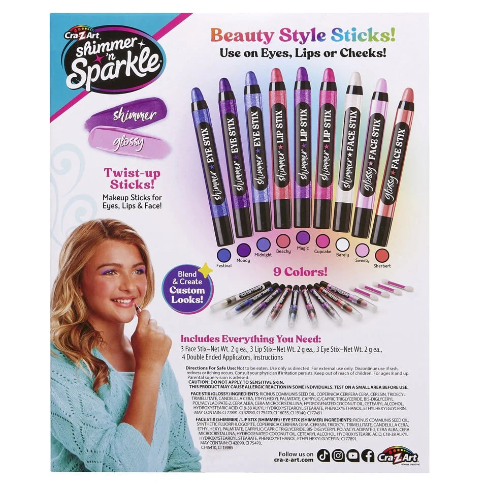 CraZArt Shimmer N Sparkle Twist up Beauty Sparklers SNS-65703 - Image 3