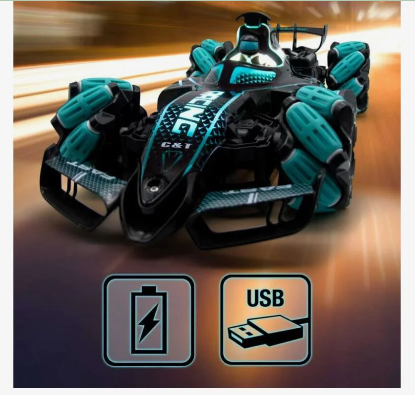 Crazon Musical Smoking Racing Car 2.4G Blue 333-FC22141 - Image 5