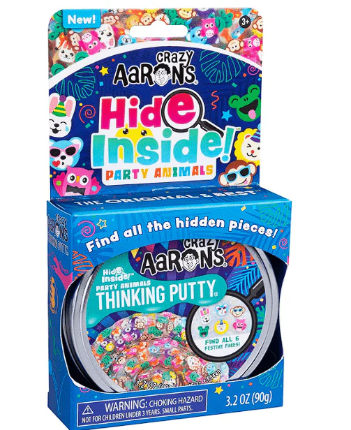 Crazy Aaron Crazy Aaron's Hide Inside! Party Animals Thinking Putty - 4-Inch - Image 2