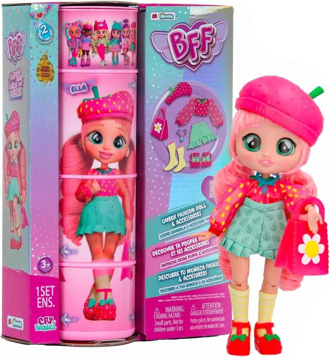 Cry Babies Bff Fashion Doll 8inch - Ella 908352