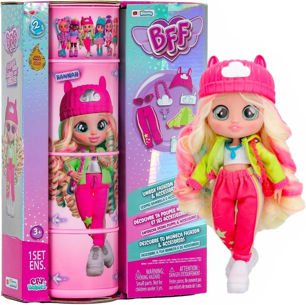 Cry Babies Bff Fashion Doll 8inch - Hanna 908406