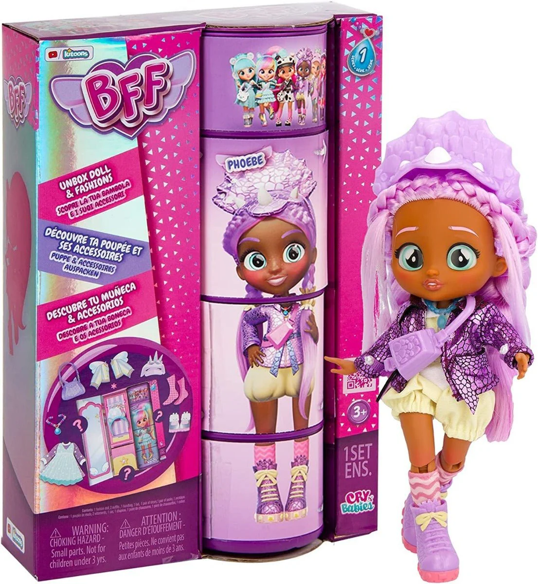 Cry Babies Bff Fashion Doll 8inch - Phoebe 904354