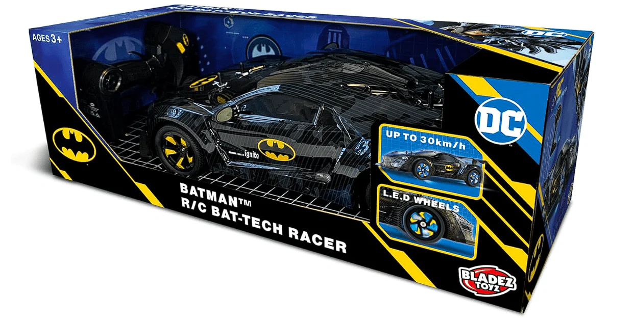 DC Batman Vehicle Bat Tech 1:10 Scale RC Car BTDC RC4 - Image 2