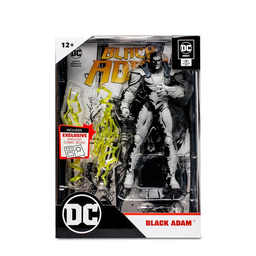 DC Direct Gold Label with Comic - Black Adam Line Art Variant 7in TMP-15894 - Image 9