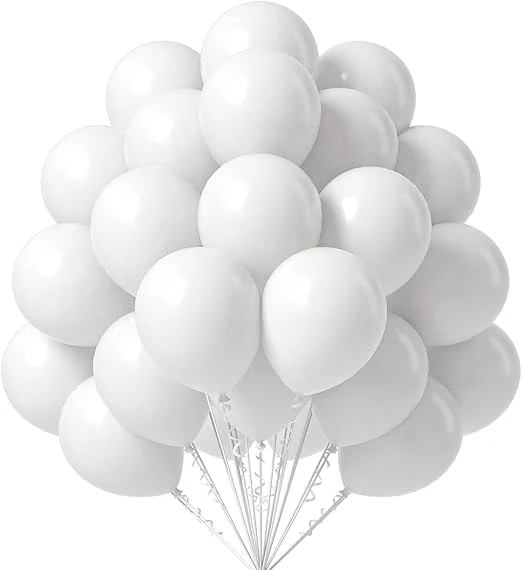 Decorative Balloons White 50pcs TR126050