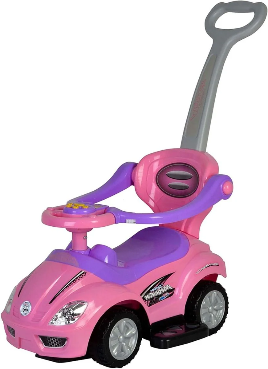 Deluxe Mega Car 3 in 1 Ride On Pink 382C