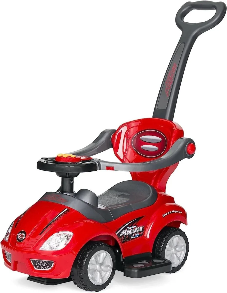 Deluxe Mega Car 3 in 1 Ride On Red 382C