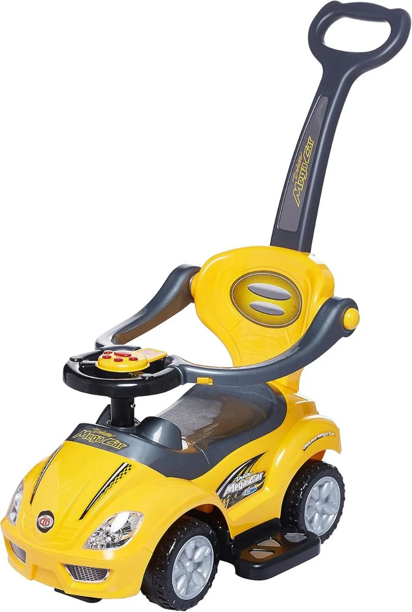 Deluxe Mega Car 3 in 1 Ride On Yellow 382C
