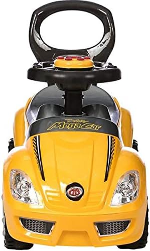 Deluxe Mega Car Ride-On Yellow B4402/381A - Image 2