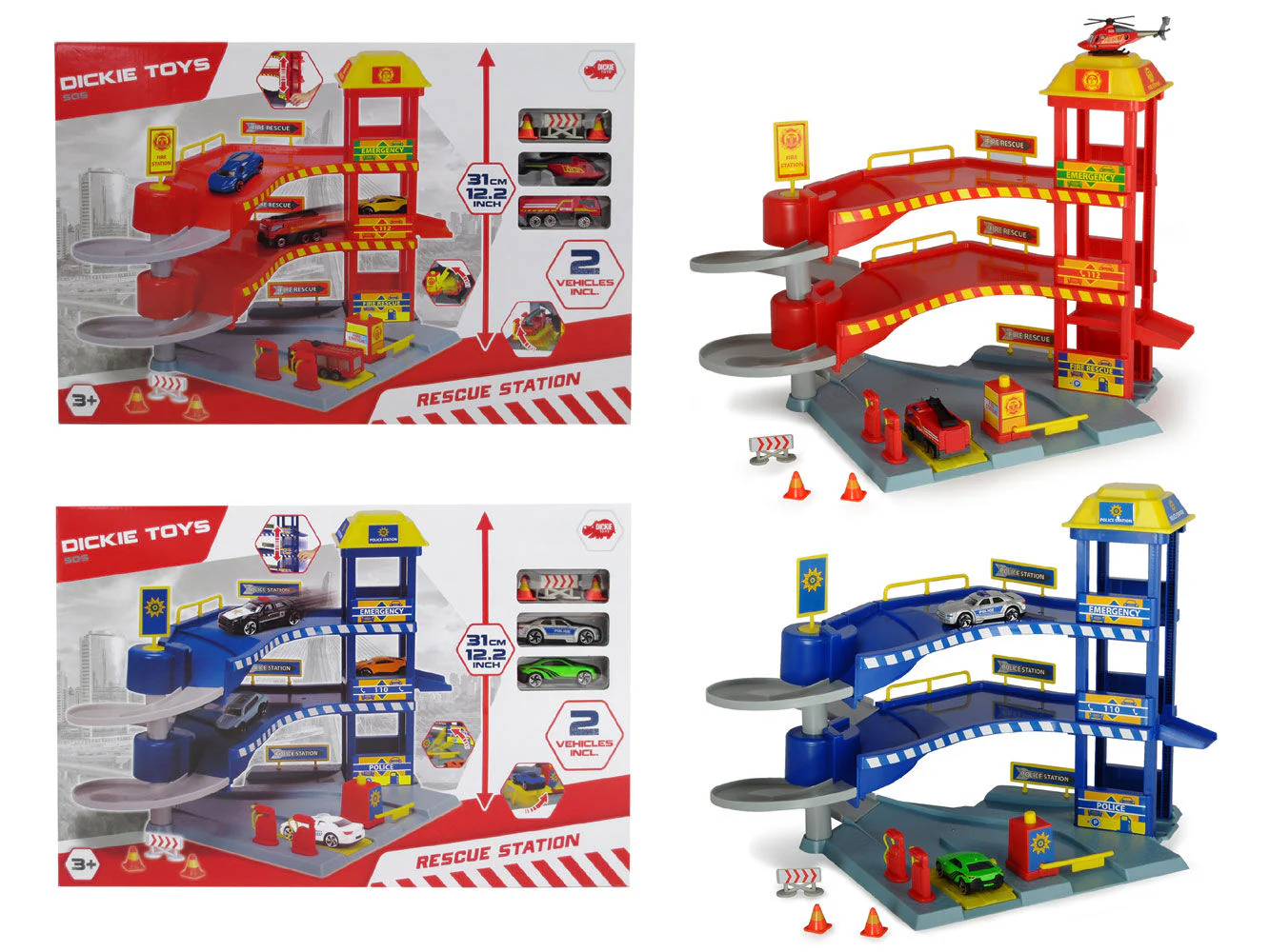 Dickie Toys International Rescue Station Playset Assorted 203718000038