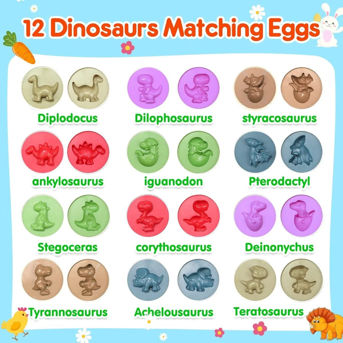 Dinasaur Eggs 12pcs DF16 - Image 3