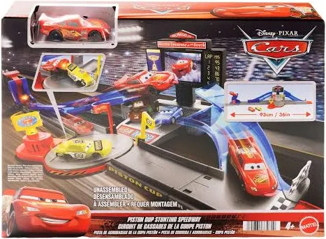 Disney And Pixar Cars Piston Cup Stunting Speedway Playset JHL42 - Image 3