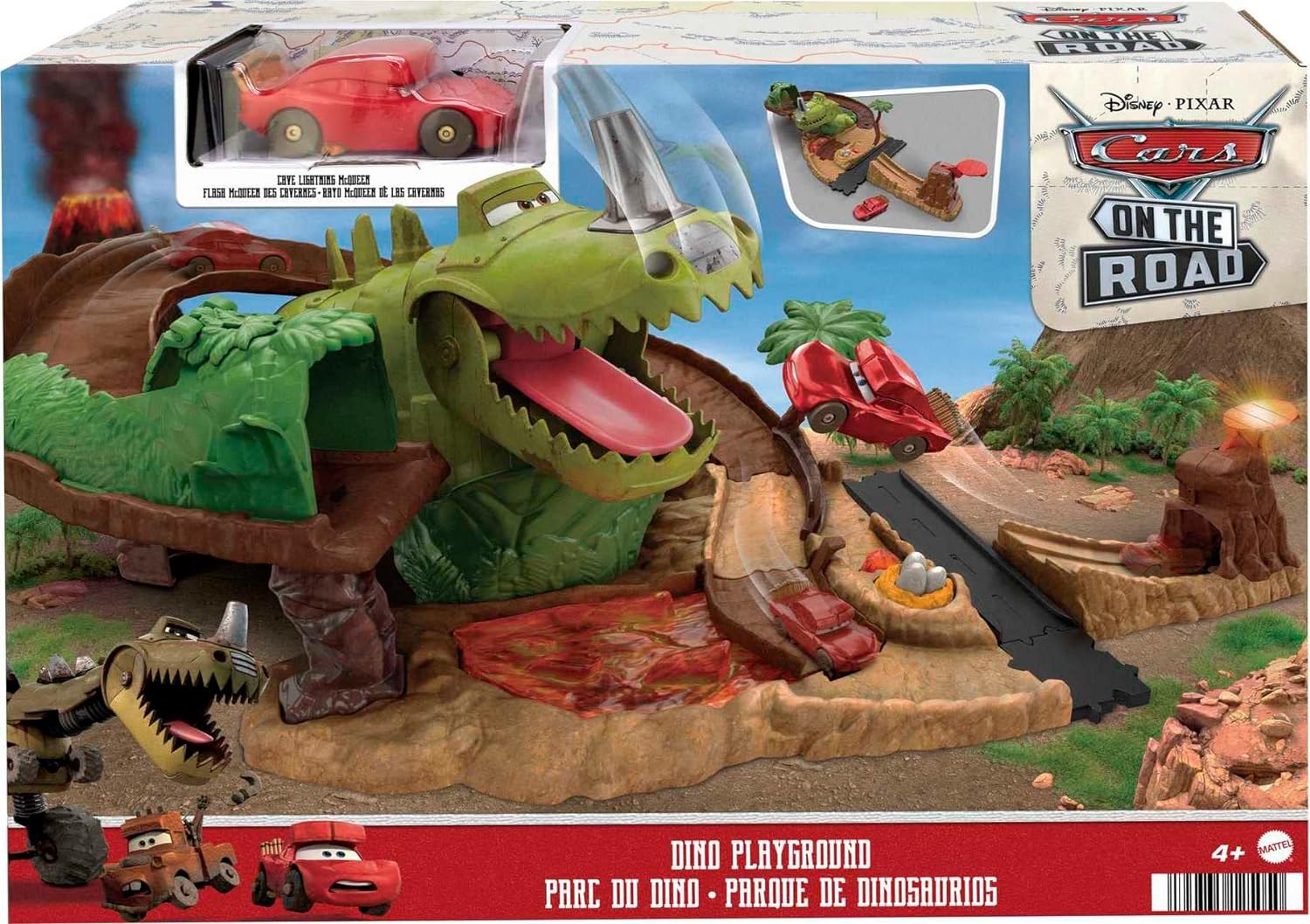 Disney Cars On The Road Dino Playground Playset HMD74 - Image 2