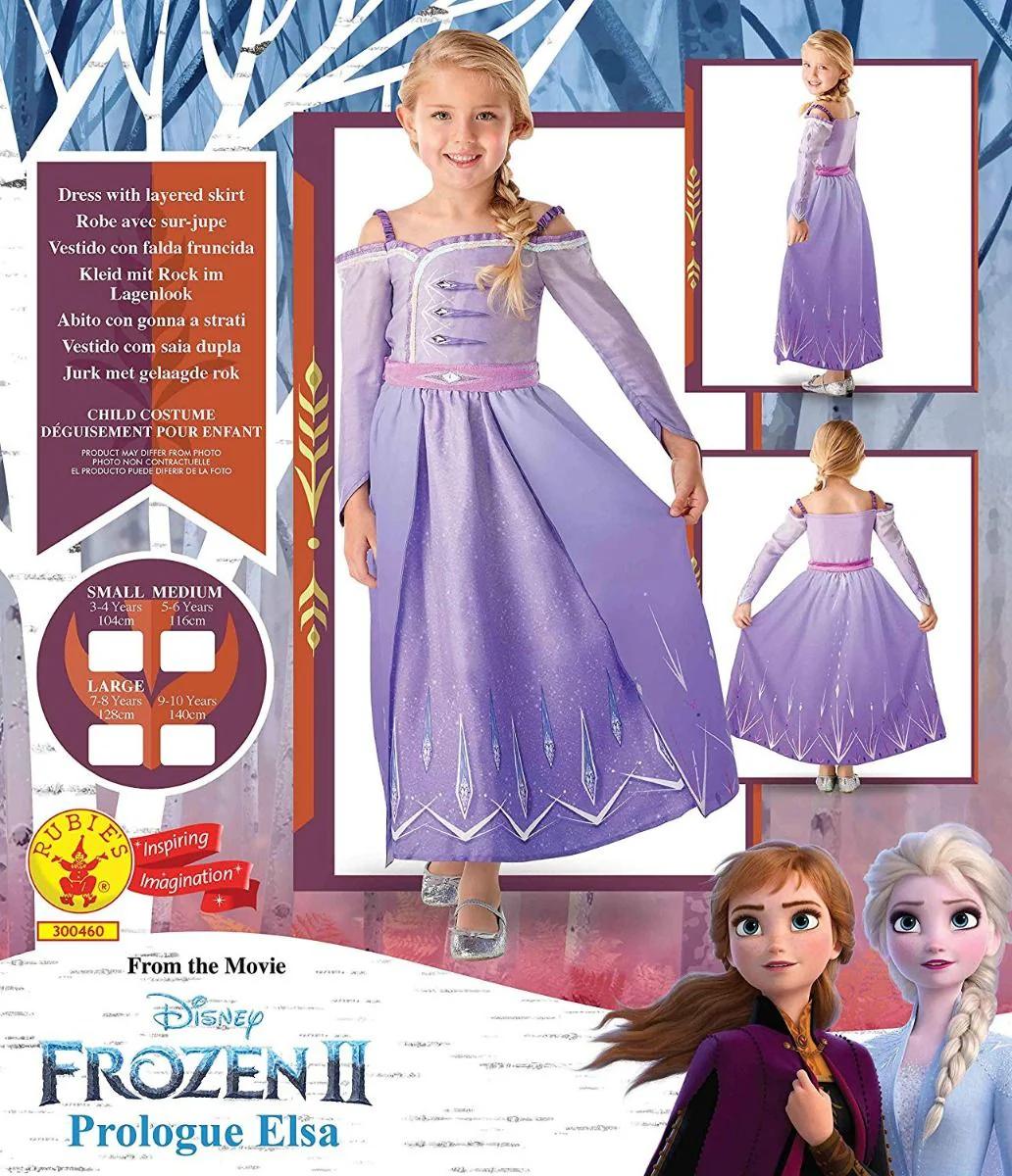 Disney Frozen 2 Princess Elsa Prologue Dress - S/M/L