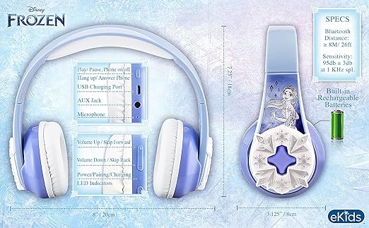 Disney Frozen Aux Headphones DY-6513-FZ2 - Image 3