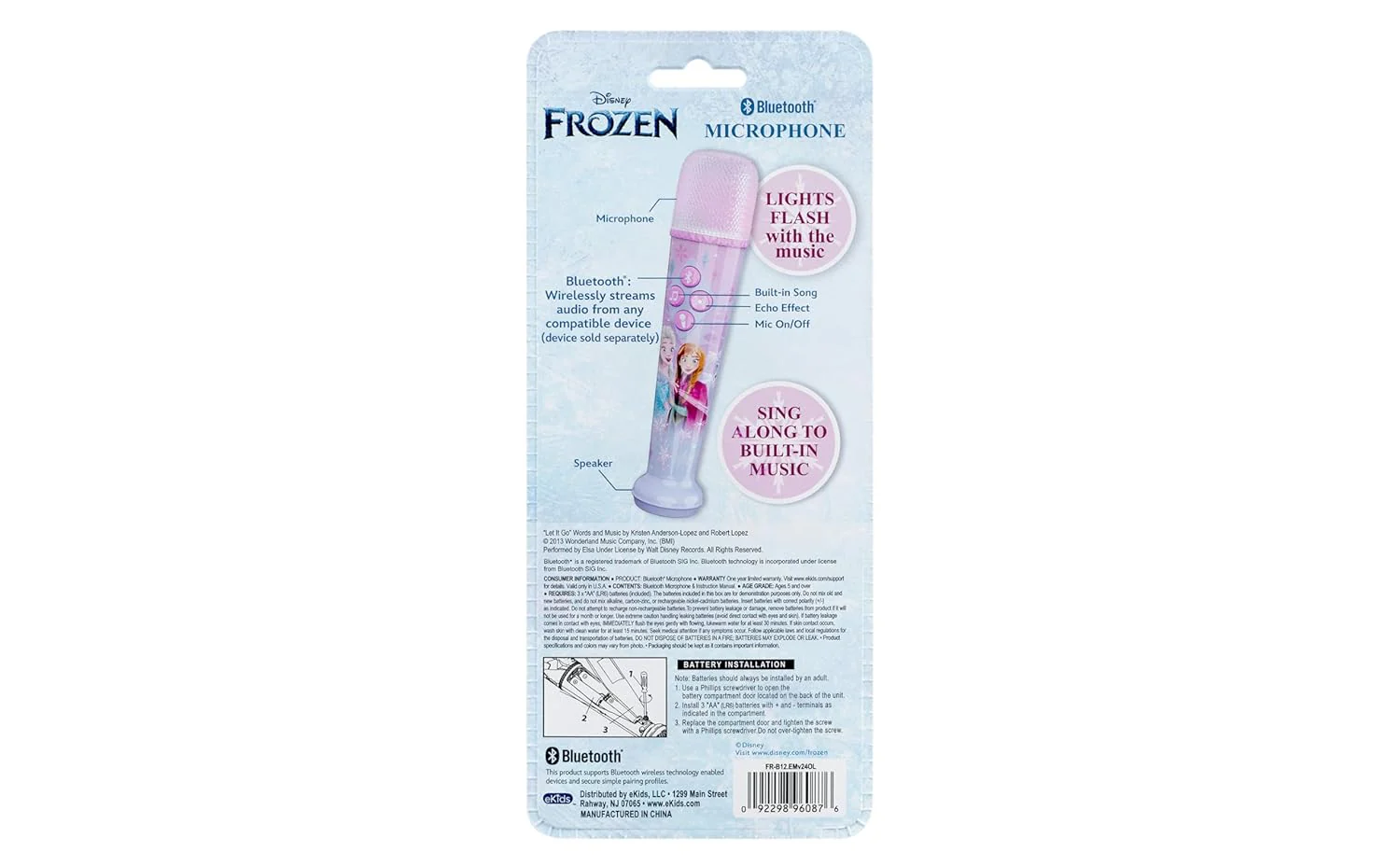 Disney Frozen Bluetooth Microphone With Led DY-9996-FR - Image 5