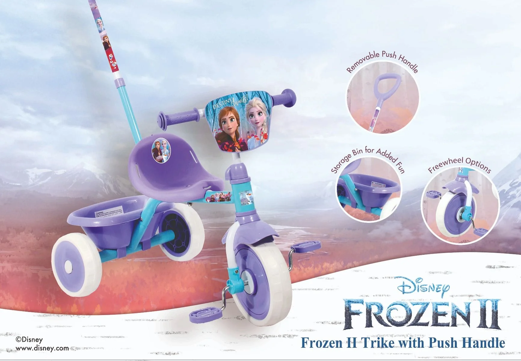 Disney Frozen Tricycle with Handle TRI-7161FRO - Image 4
