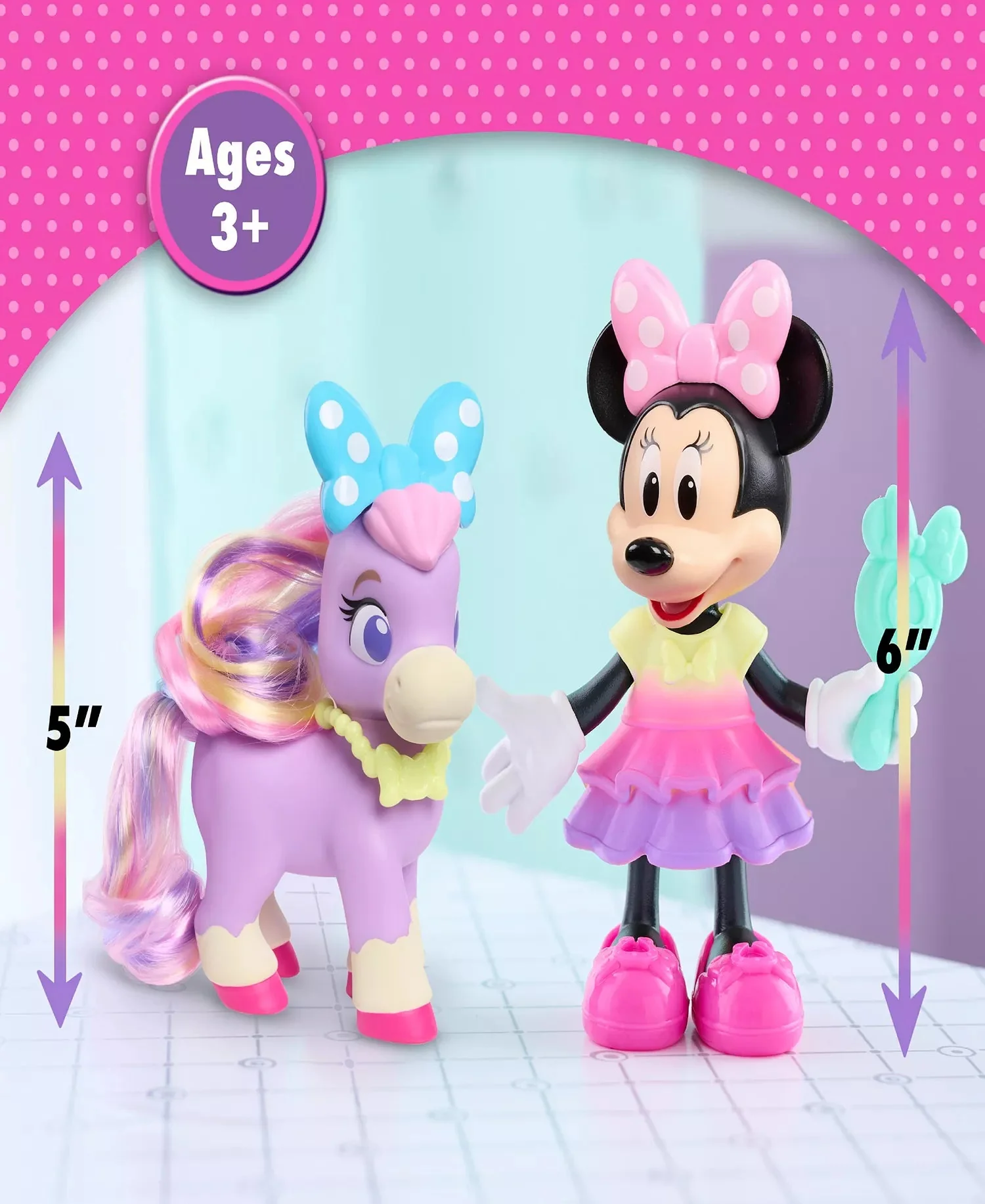 Disney Junior Minnie Mouse Groom & Glam Pony Set 88239 - Image 4