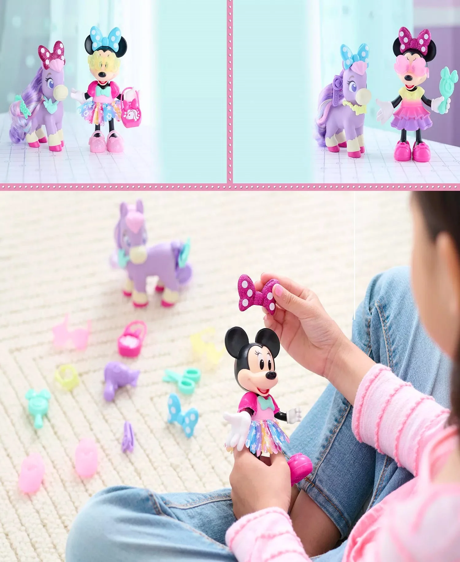 Disney Junior Minnie Mouse Groom & Glam Pony Set 88239 - Image 5