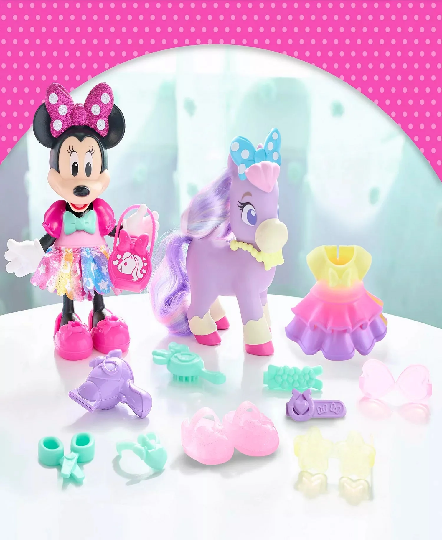 Disney Junior Minnie Mouse Groom & Glam Pony Set 88239 - Image 6