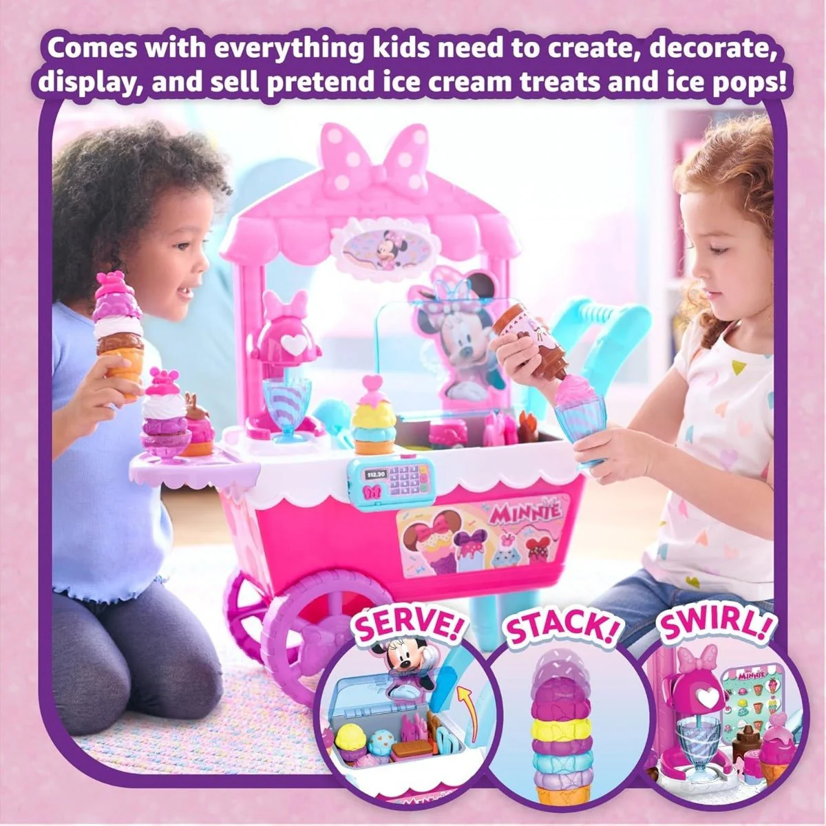 Disney Junior Minnie Mouse Sweets & Treats Ice Cream Cart JP-88176 - Image 2