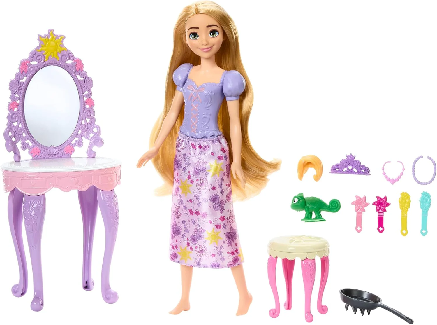 Disney Princess Fashion Doll Rapunzel's Vanity HLX28 - Image 4