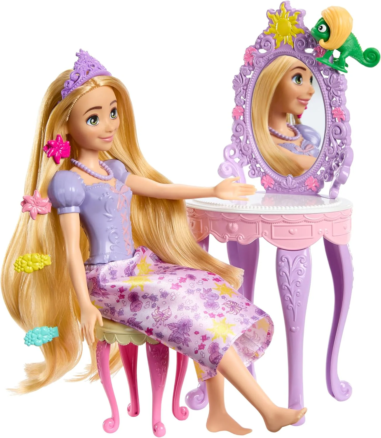 Disney Princess Fashion Doll Rapunzel's Vanity HLX28 - Image 5