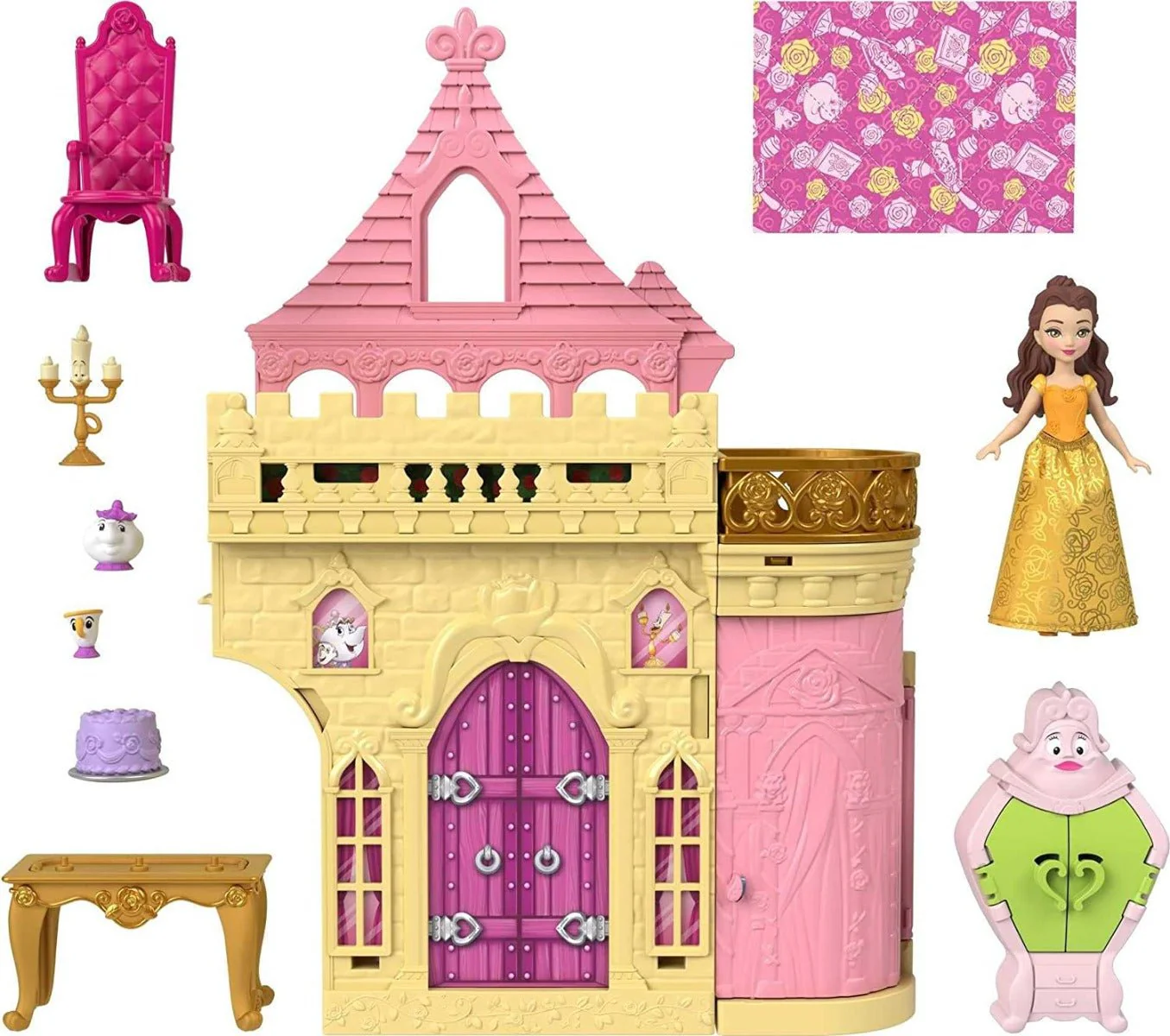 Disney Princess Small Doll with Playset - Belle's Castle HLW94/HLW92 - Image 6