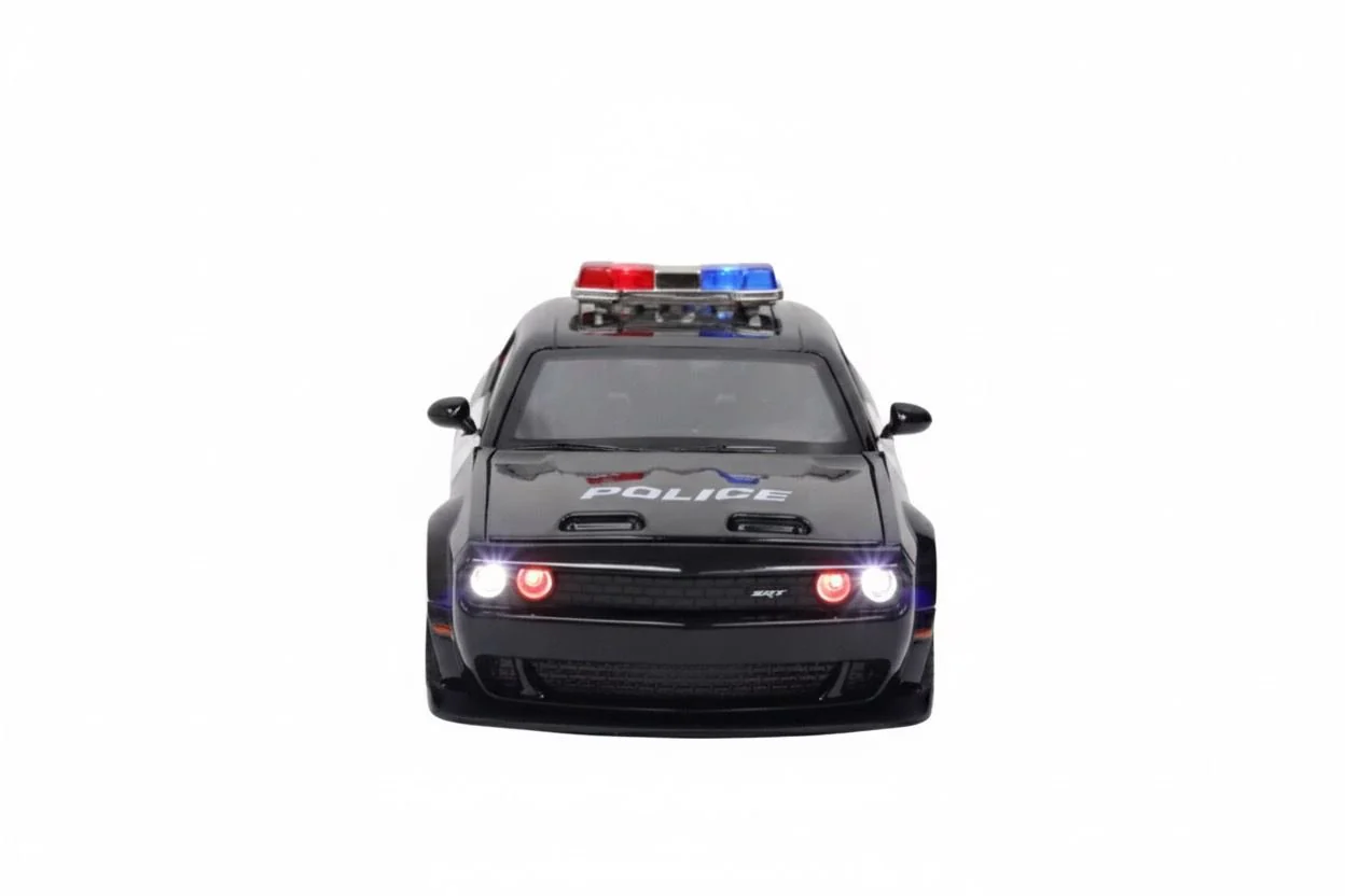 Dodge Challenger Police Die-Cast Car 1:24 Scale – Pullback Toy - Image 2