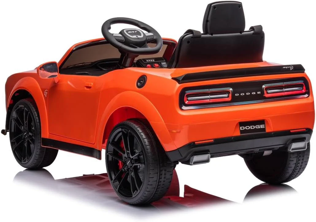 Dodge Challenger SRT Ride On Car 12V/2M,Orange - Image 10