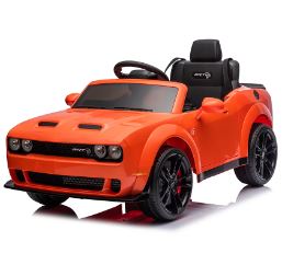 Dodge Challenger SRT Ride On Car 12V/2M,Orange - Image 2