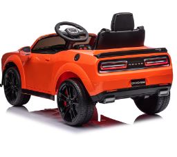 Dodge Challenger SRT Ride On Car 12V/2M,Orange - Image 6