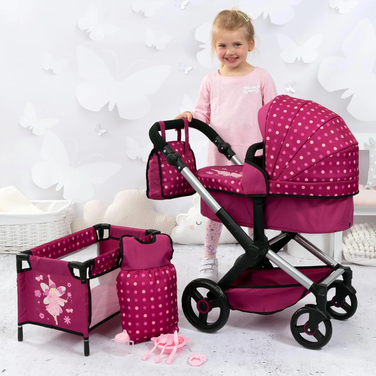 Dolls Pram Xeo Set 17067AB - Image 3