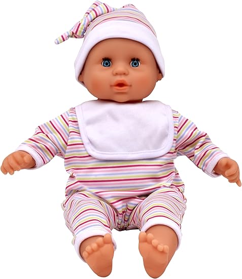 Dolls World Baby Babble 15inch Dlx Soft Doll 16 Baby Sounds Sleeping Eyes 78350
