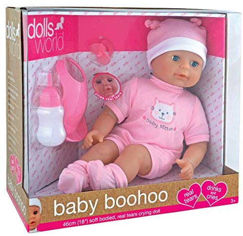 Dolls World Baby BooHoo Doll Pink 8130 - Image 3