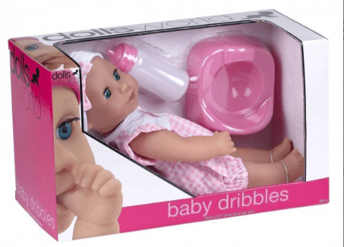 Dolls World Baby Dribbles Pink 30cm - Image 2
