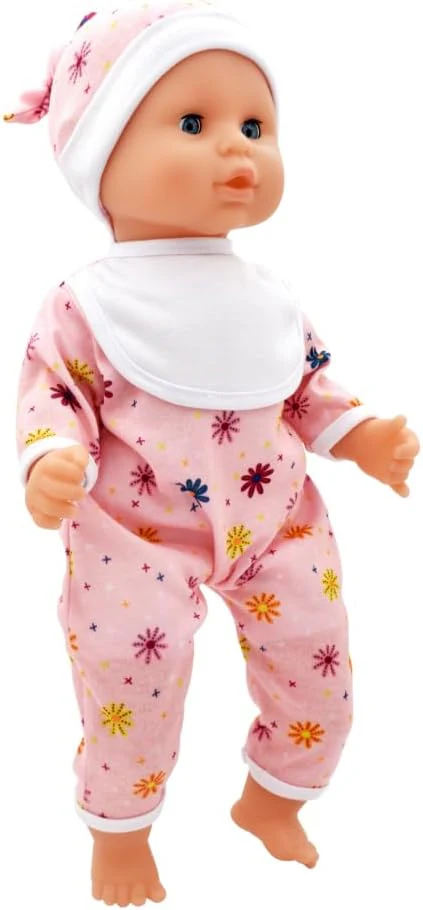 Dolls World Baby Joy 15inch Baby Doll With Sleeping Eyes Bottle & Dummy 78312 - Image 4