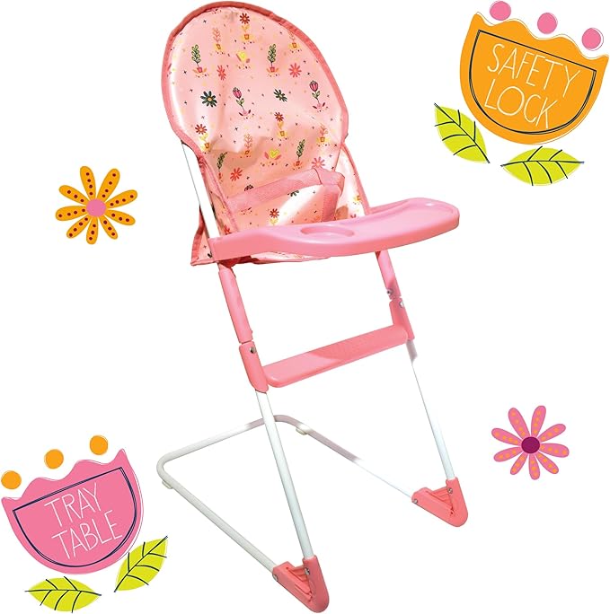 Dolls World Folding High Chair For Dolls 22inch 78704 - Image 3