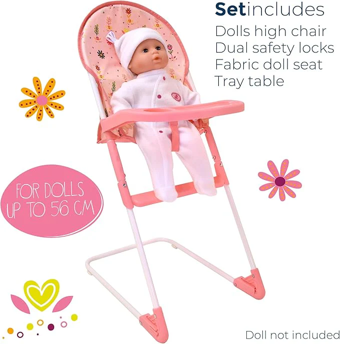 Dolls World Folding High Chair For Dolls 22inch 78704 - Image 4