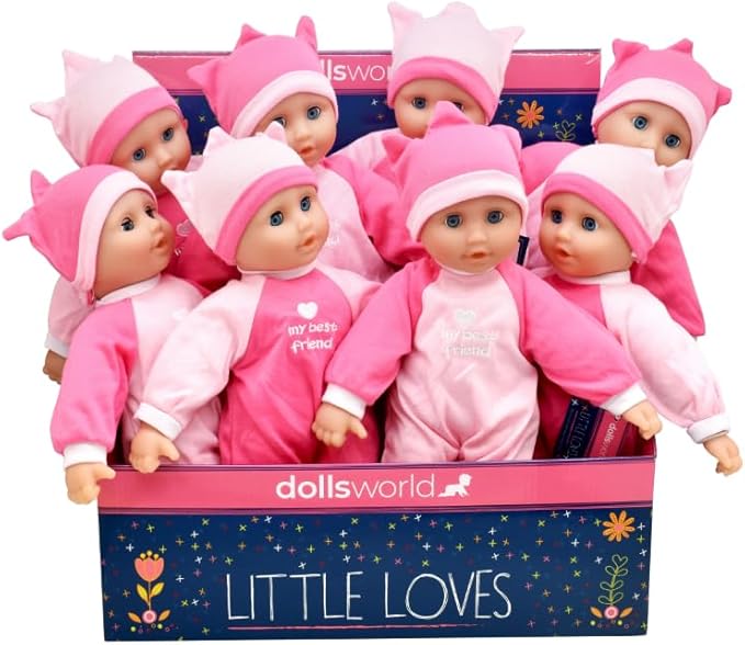 Dolls World Little Loves 12inch Soft Bean Doll Sleeping Eyes 78120 - Image 3