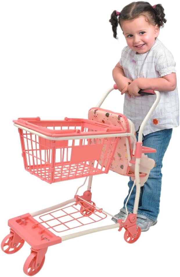 Dolls World Shopping Trolley With Basket And Baby Seat For Dolls 22inch 78710 - Image 2
