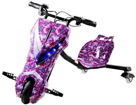 Dorsa Electric 24V Drifting Scooter With Bluetooth And Music, Purple