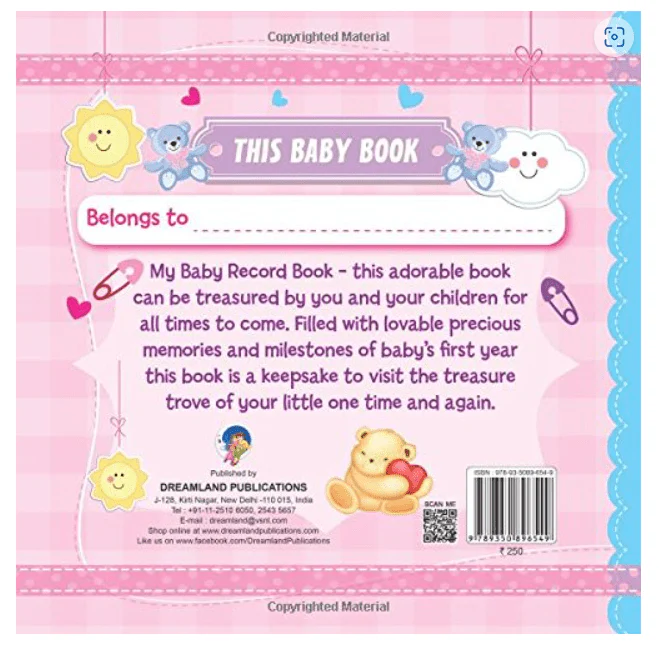 Dreamland My Baby Record Book 96549 - Image 2