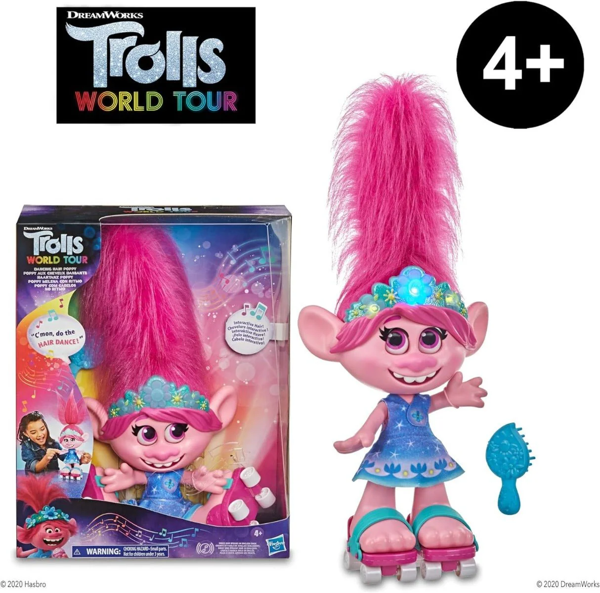 DreamWorks Trolls World Tour Dancing Hair Poppy Doll E9459